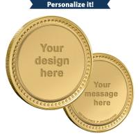 1 oz Design Your Own Engravable Gilded Silver Round (New w/ Gift Box)