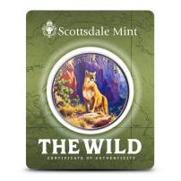 1 oz Colorized Scottsdale Silver The Wild Mountain Lion Round (Certi-Lock)
