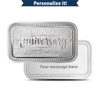 1 oz Silver Engravable Anniversary Bar (New w/Gift Box)
