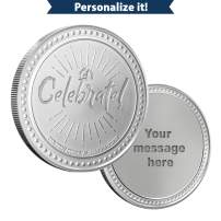 1 oz Silver Engravable Celebration Round (New w/Gift Box)