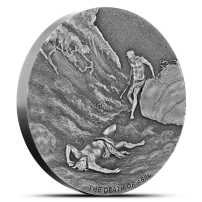 2017 2 oz The Death of Abel Biblical Silver Coin Series