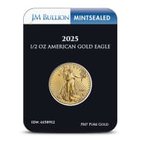 2025 1/2 oz American Gold Eagle Coin (MintSealed, BU)