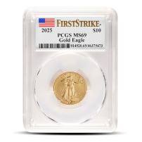 2025 1/4 oz American Gold Eagle Coin PCGS MS69 FS