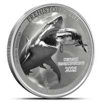 2025 1 oz Congo Silver Prehistoric Life Megalodon Coin (BU)