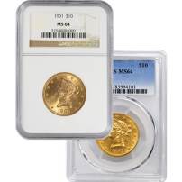 Pre-33 $10 Liberty Gold Eagle Coin MS64 (PCGS or NGC)