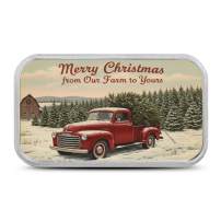 1 oz Colorized Christmas Tree Farm Silver Bar (New, Capsule)