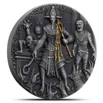 2023 2 oz Antique Niue Silver Gods of Anger Osiris Coin (Box + CoA)