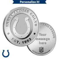 1 oz Engravable NFL Indianapolis Colts Silver Round (New w/ Gift Box)
