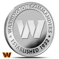 1 oz NFL Washington Commanders Silver Round (BU)
