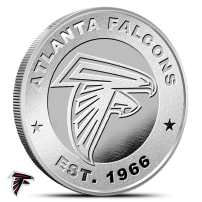 1 oz NFL Atlanta Falcons Silver Round (BU)