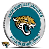 1 oz Colorized NFL Jacksonville Jaguars Silver Round (BU)