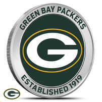 1 oz Colorized NFL Green Bay Packers Silver Round (BU)