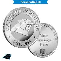 1 oz Engravable NFL Carolina Panthers Silver Round (New w/ Gift Box)