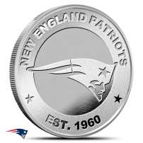 1 oz NFL New England Patriots Silver Round (BU)