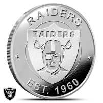 1 oz NFL Las Vegas Raiders Silver Round (BU)