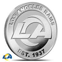 1 oz NFL Los Angeles Rams Silver Round (BU)