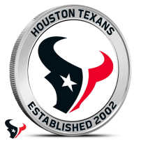 1 oz Colorized NFL Houston Texans Silver Round (BU)