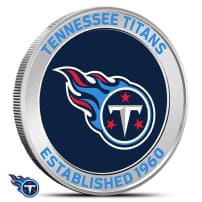 1 oz Colorized NFL Tennessee Titans Silver Round (BU)