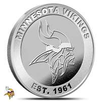 1 oz NFL Minnesota Vikings Silver Round (BU)