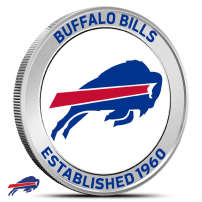 1 oz Colorized NFL Buffalo Bills Silver Round (BU)