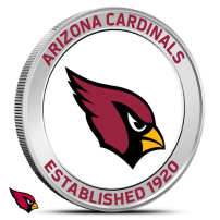 1 oz Colorized NFL Arizona Cardinals Silver Round (BU)
