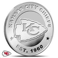 1 oz NFL Kansas City Chiefs Silver Round (BU)