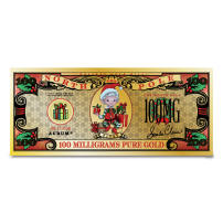 100 Milligram North Pole Elf Gold Note (New)
