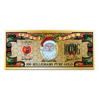 100 Milligram North Pole Santa Gold Note (New)