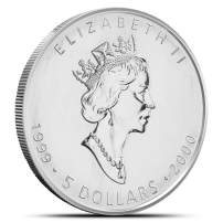 2000 1 oz Fireworks Privy Canadian Silver Maple Leaf Coin