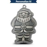 1/2 oz Engravable Santa Shaped Silver Bar (Ornament Capsule)