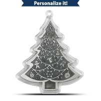 1/2 oz Engravable Tree Shaped Silver Bar (Ornament Capsule)