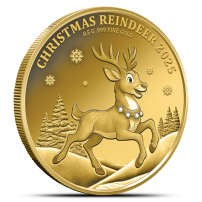 2025 1/2 Gram Congo Gold Christmas Reindeer Coin (Proof-Like)