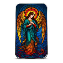 1 oz Colorized Scottsdale Angel of Light Silver Bar (New)