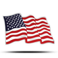 1 oz Colorized Sunshine American Flag Silver Bar