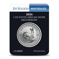 2026 1 oz South African Silver Krugerrand Coin (MintSealed, BU)