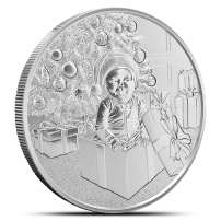 1 oz Engravable Babys First Christmas Silver Round (New)