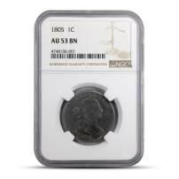 1805 Draped Bust Large Cent NGC AU53 BN