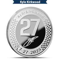 2025 1 oz Andretti IndyCar Kyle Kirkwood Silver Round (New)