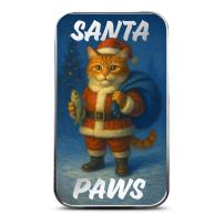 1 oz Colorized Scottsdale Santa Paws Silver Bar (New)