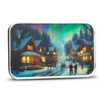 1 oz Colorized Scottsdale Winter Wonderland Silver Bar (New)