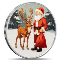 1 oz PAMP Suisse Santa's Workshop Silver Round (Proof-Like, Capsule + Box)