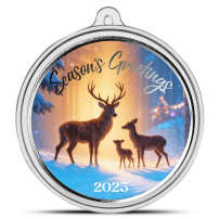 1 oz Colorized Scottsdale Season's Greetings Silver Round (New)