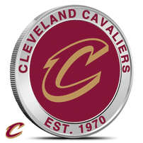 1 oz Colorized NBA Cleveland Cavaliers Silver Round (BU)