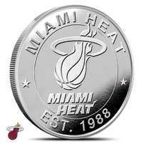 1 oz NBA Miami Heat Silver Round (BU)