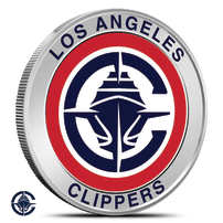 1 oz Colorized NBA Los Angeles Clippers Silver Round (BU)