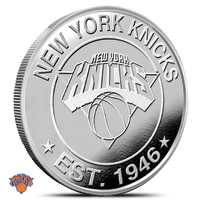 1 oz NBA New York Knicks Silver Round (BU)
