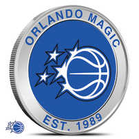 1 oz Colorized NBA Orlando Magic Silver Round (BU)