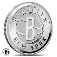 1 oz NBA Brooklyn Nets Silver Round (BU)