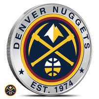 1 oz Colorized NBA Denver Nuggets Silver Round (BU)