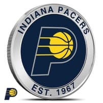 1 oz Colorized NBA Indiana Pacers Silver Round (BU)